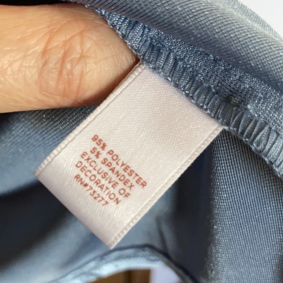 LC Lauren Conrad duller blue velvet volume sleeve top  boho vibe size XL - Picture 10 of 15